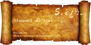 Stessel Áron névjegykártya